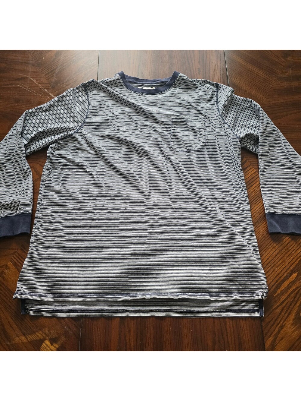 Goodfellow & Co Blue Striped Long Sleeve Shirt